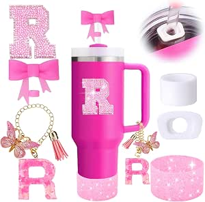 VirgoCCY 6-Piece Cat-Themed Stanley Cup Accessories Set - Straw Topper, Silicone Boot, Handle Strap & Charms For 30oz/40oz - View #3