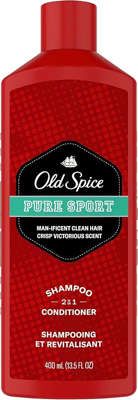 Old Spice Pure Sport 2in1 Shampoo and Conditioner for Men, 13.5 fl oz, 5.449 Fl oz