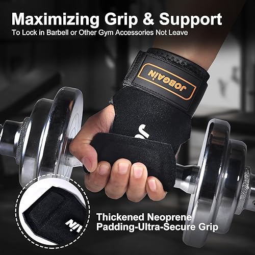 Miniatura 6 de Correa de muñeca de levantamiento de pesas, correa de muñeca de cuero de doble capa para peso muerto y levantamiento de pesas, ganchos
