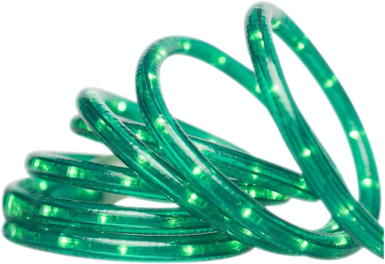 Brite Star 18 Foot Green Rope Light Clear - Connectable for Indoor and Outdoor Decor - Perfect for Christmas Decorations, Bedroom, Party, Patio, Deck Lighting - Waterproof Outdoor Lighting