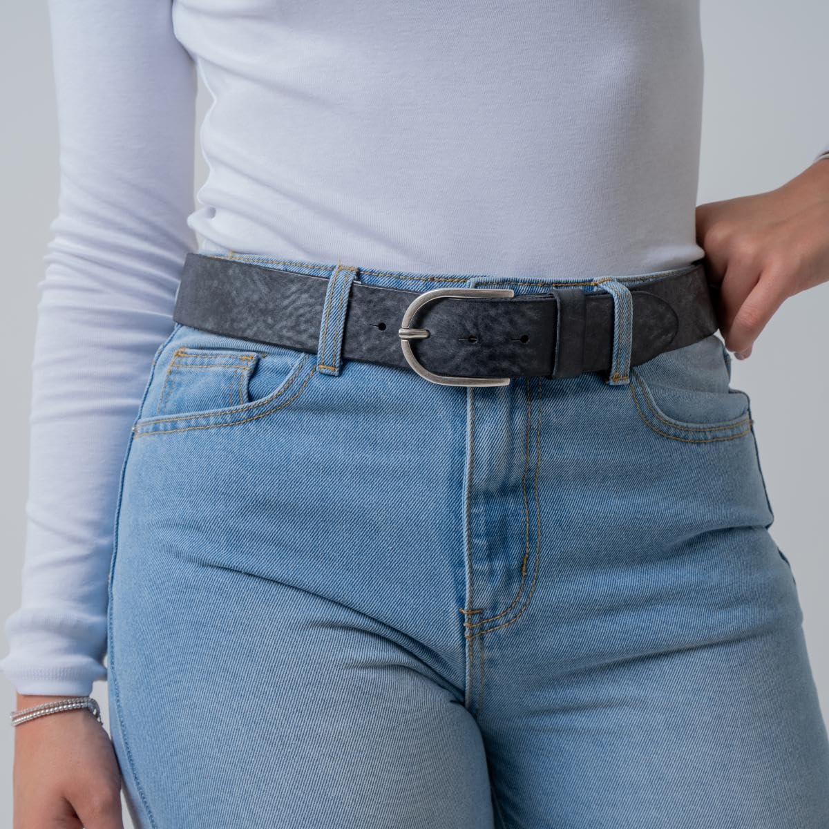 BELTINGER Damen-Gürtel aus weichem Vollrindleder Vintage-Look 4 cm | Jeans-Gürtel für Damen 40mm | Ledergürtel Used-Look