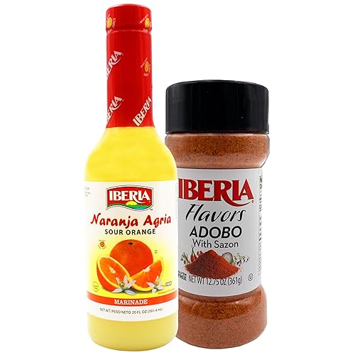Iberia Adobo With Sazon, 12.75 oz+ Iberia Naranja Agria, 20 onzas