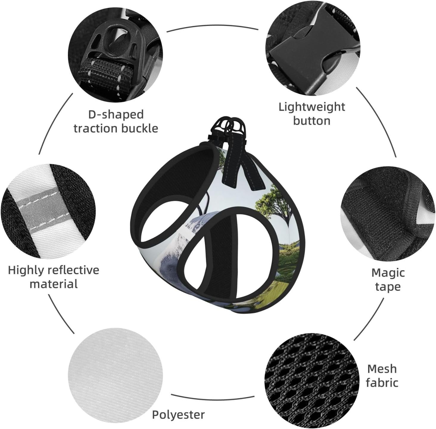 Hamster's Home Pet Vest Small Size Dog Harness and Leash Set for Training, Reflective & Adjustable Without Accessories Small