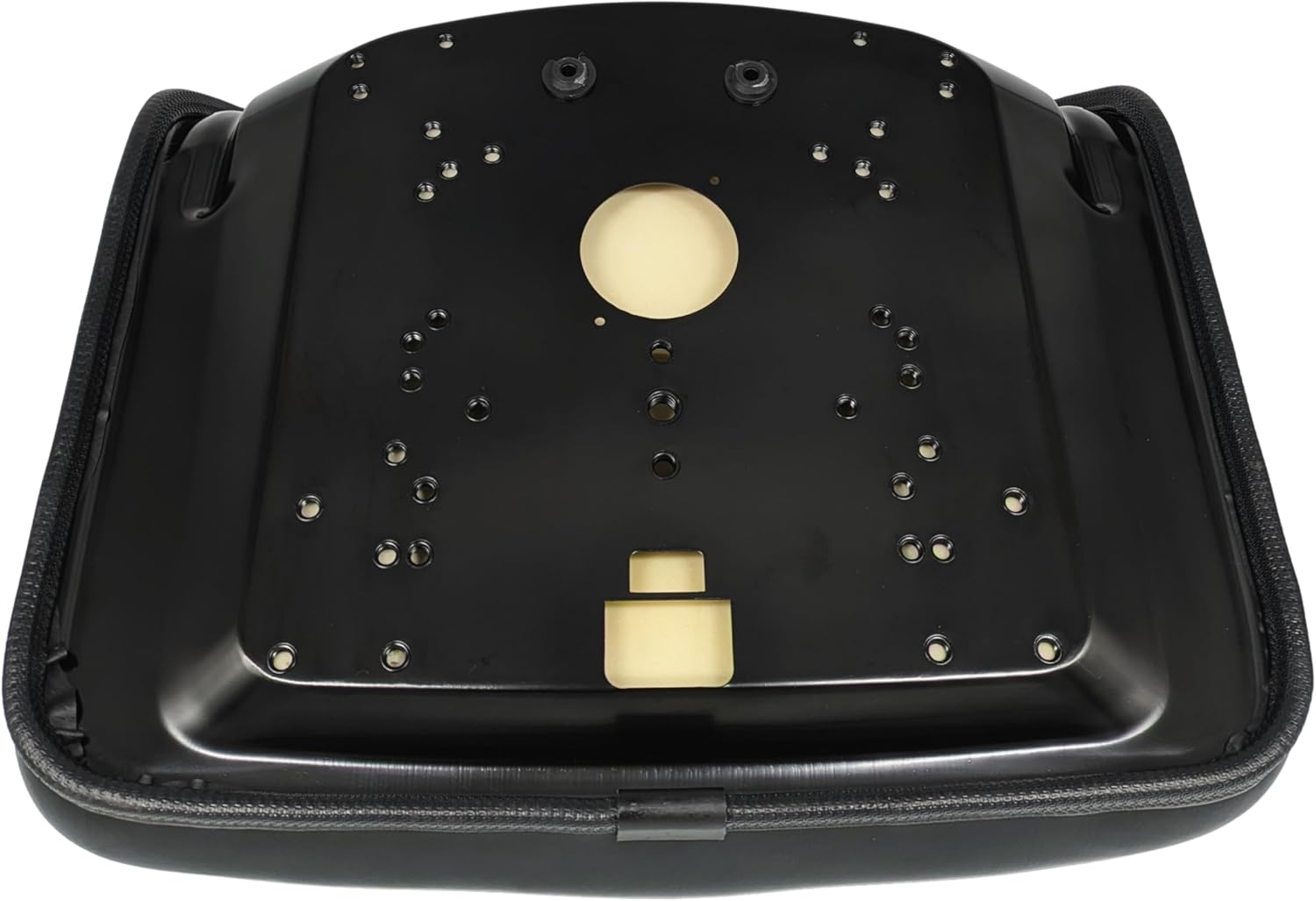 Universal Lawn Mower, Tractor & Equipment Seat – 1 YEAR WARRANTY – Mid-Back Black Vinyl, Drain Holes – Fits Cub Cadet, Craftsman, Husqvarna, Toro, MTD, Snapper, Murray, Bad Boy