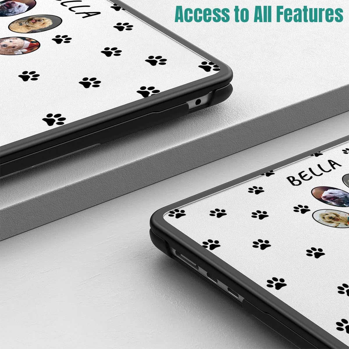 Custom Personalized Photo Case for MacBook Air 13.6 Inch 2022 2023 2024 A2681 M2 A3113, Add Collage Multiple Picture Text Plastic Hard Shell Cover for Mac 13.6" with Retina Display Touch ID,Clear