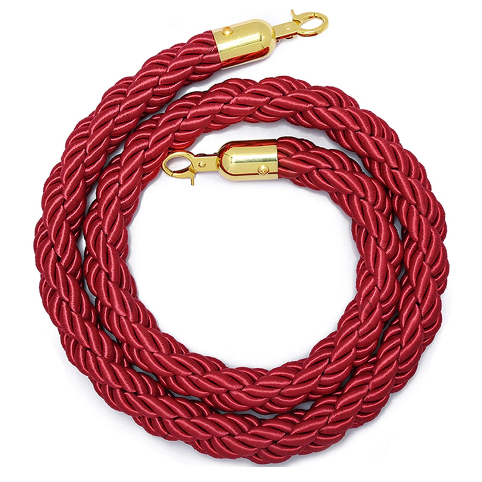 KLGFBDC Stanchion Rope - 3/4/5/8ft Blue Braided Hemp Crowd Control Queue Barrier Cord for Event Line and Beverage Areas