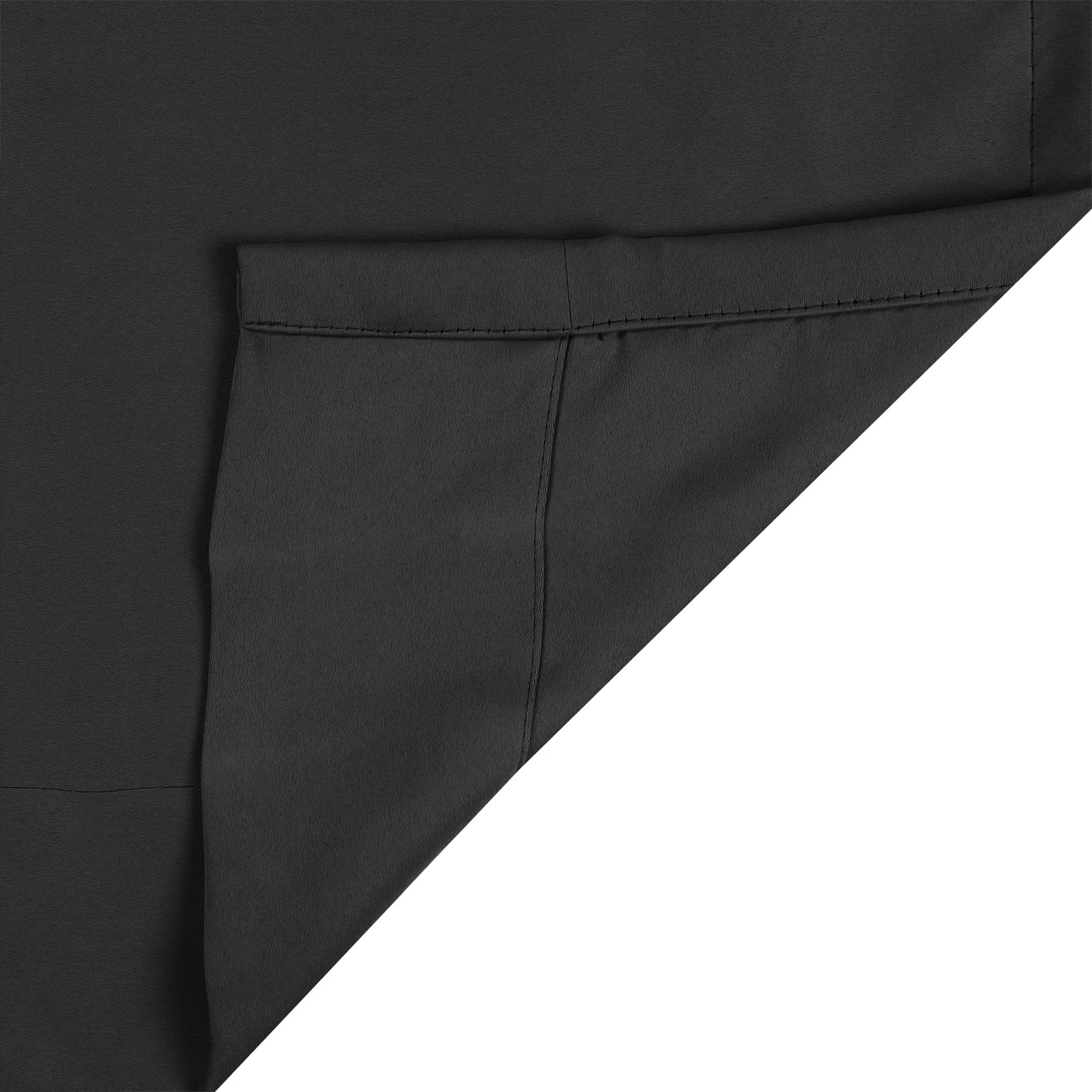 Tenda a pannello oscurante extra larga – design pesante plissettato, 254 cm di larghezza x 304,8 cm di lunghezza, massimo blocco della luce, elegante nero, formazione memory, ideale per camere da