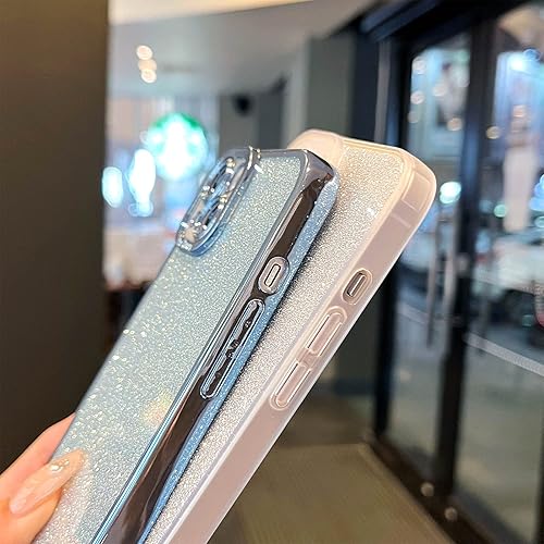 Miniatura 3 de ankofave Funda compatible con iPhone 13 Mini para mujeres y niñas, con purpurina de lujo y lindo chapado flexible, a prueba de golpes, fundas