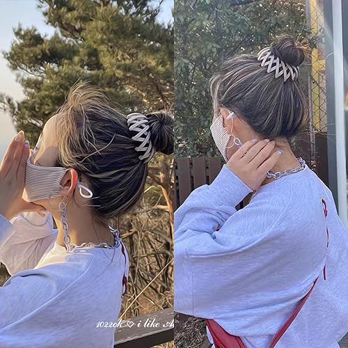 Miniatura 3 de 3 clips circulares para moño, diseño de pájaros perezosos, retro, retráctiles, para mujeres y niñas