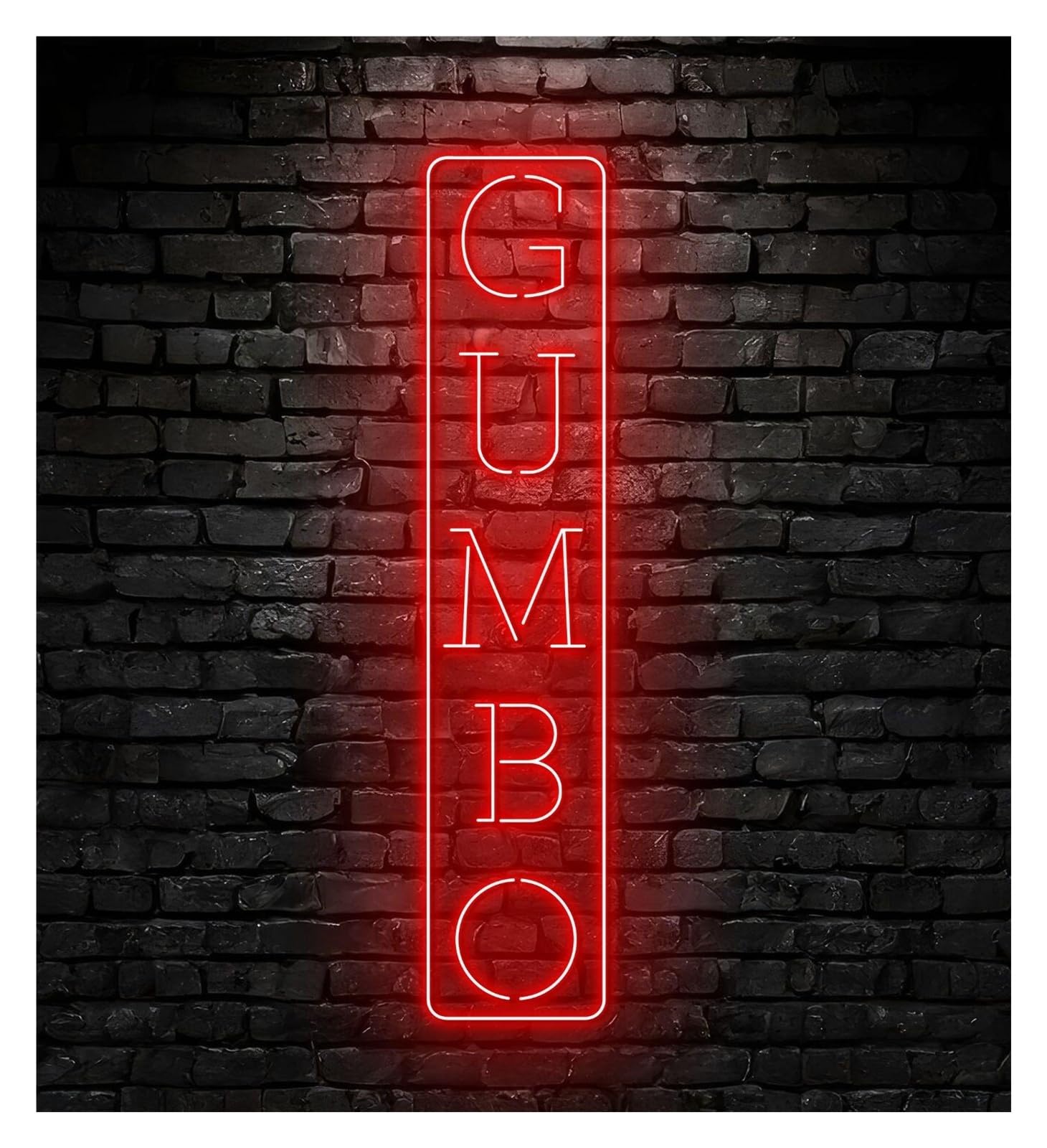 Hanging Art Neon Signs Mexican Gumbo Neon Sign Food Led Light Street Wall Art Restaurant Storefront Window Display Business Entrance 50cm