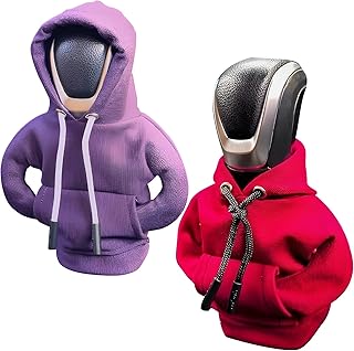 2Pcs Car Gear Shift Cover Hoodie,Hoodie Car Gear Shift Cover,Funny Hoodie for Car Shifter,Mini Shifter Knob Hoodie Cover,Car Shifter Hoodie Sweater Gear Shifter Hoodie Automotive Interior Accessories