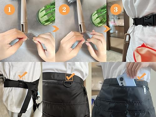 Miniatura 7 de Delantal de limpieza impermeable con 7 bolsillos, suministros de limpieza para el hogar, delantal de criada ligero y duradero