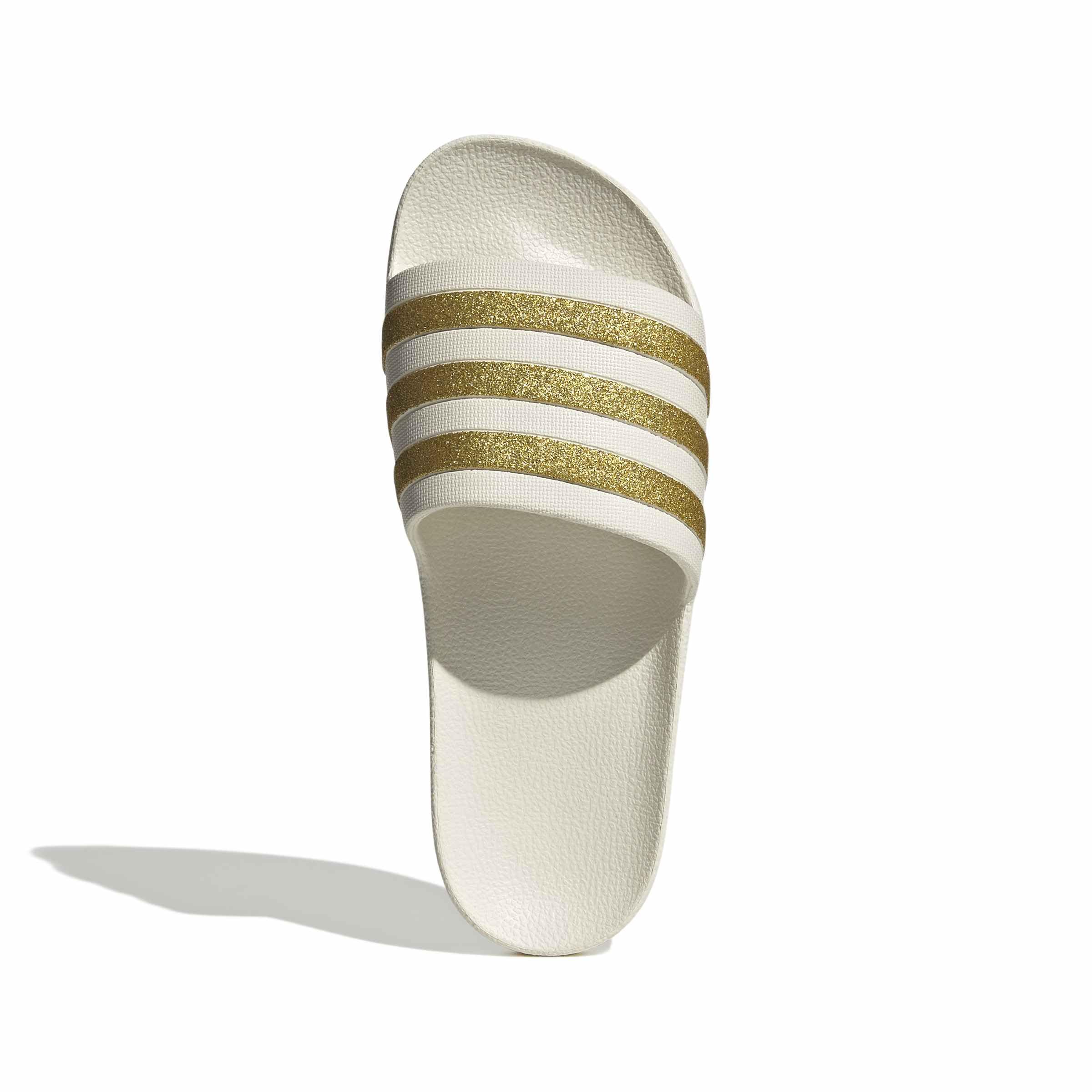 adidas Damen Adilette Aqua Slides Sandal, Off White/Gold Met./Gold Met., 40.5 EU – Ansicht 7