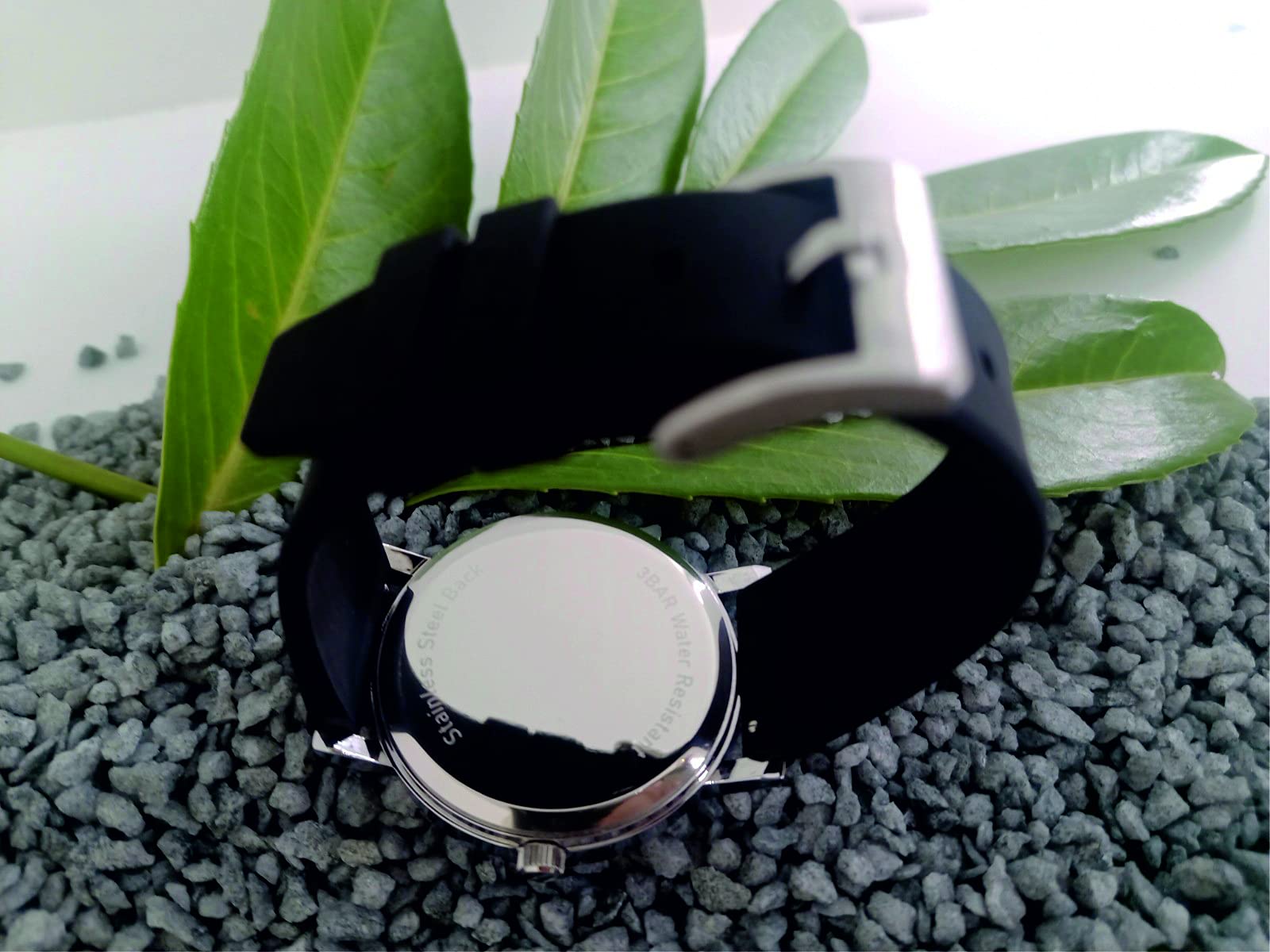 memories Reloj con foto personalizada reloj de 40 mm con imagen 3BAR reloj fotográfico fabricado en Alemania, plata, Correa