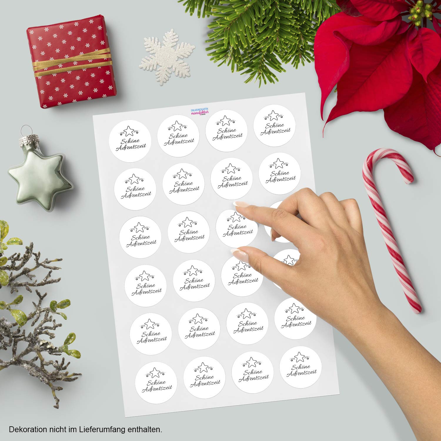 Weihnachts-Geschenkaufkleber – 40 Stück, Selbstklebend, Rund & Oval, Für Karten & Geschenke