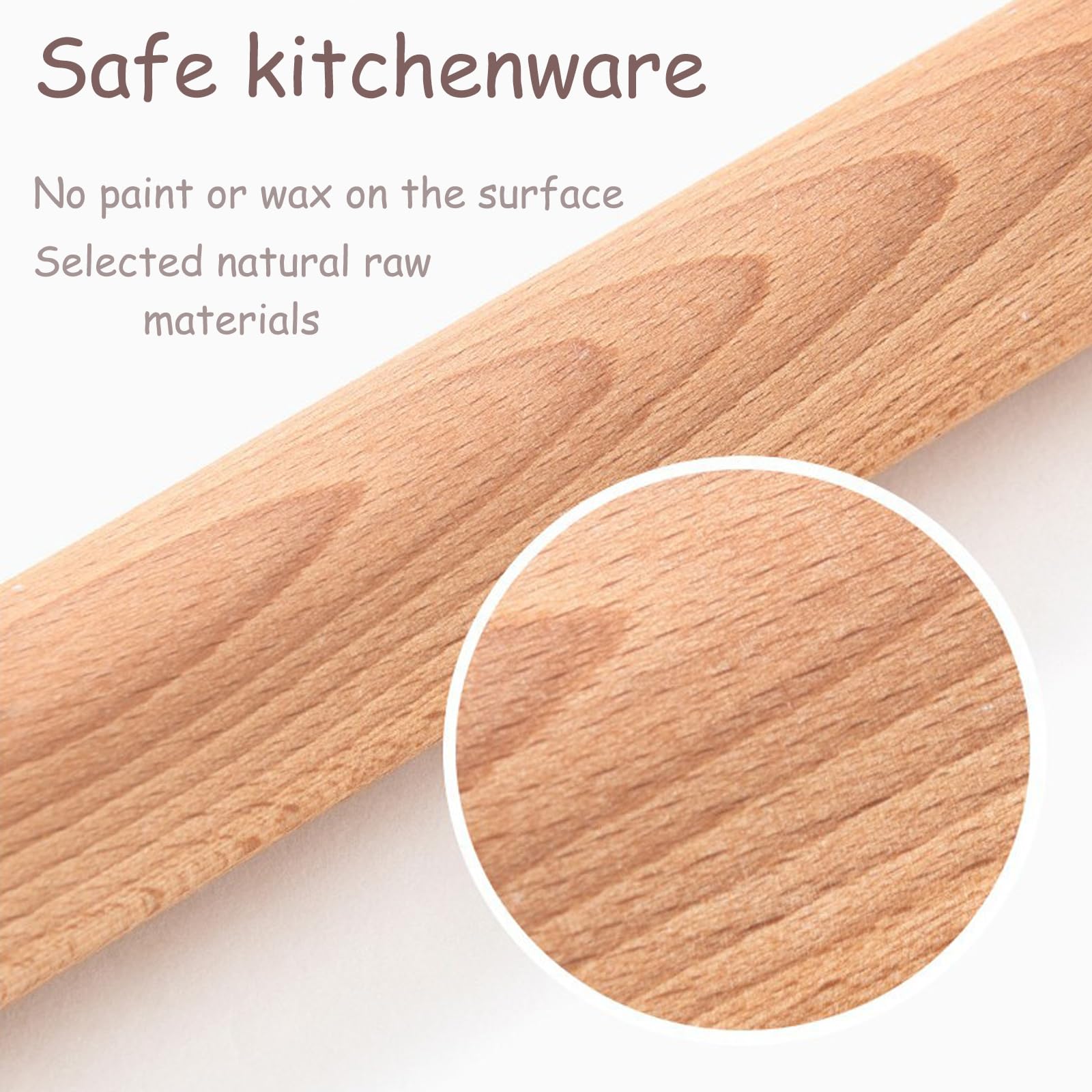 OLYCRAFT 8 Pz Mattarello In Legno 25.5cm Mattarello In Argilla