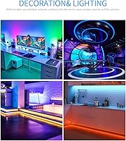 Vista 6 de Luces LED para dormitorio de 32.8 pies, kit de tiras de luces LED con control remoto de 44 teclas, 300 LED, SMD 2835 RGB para dormitorio