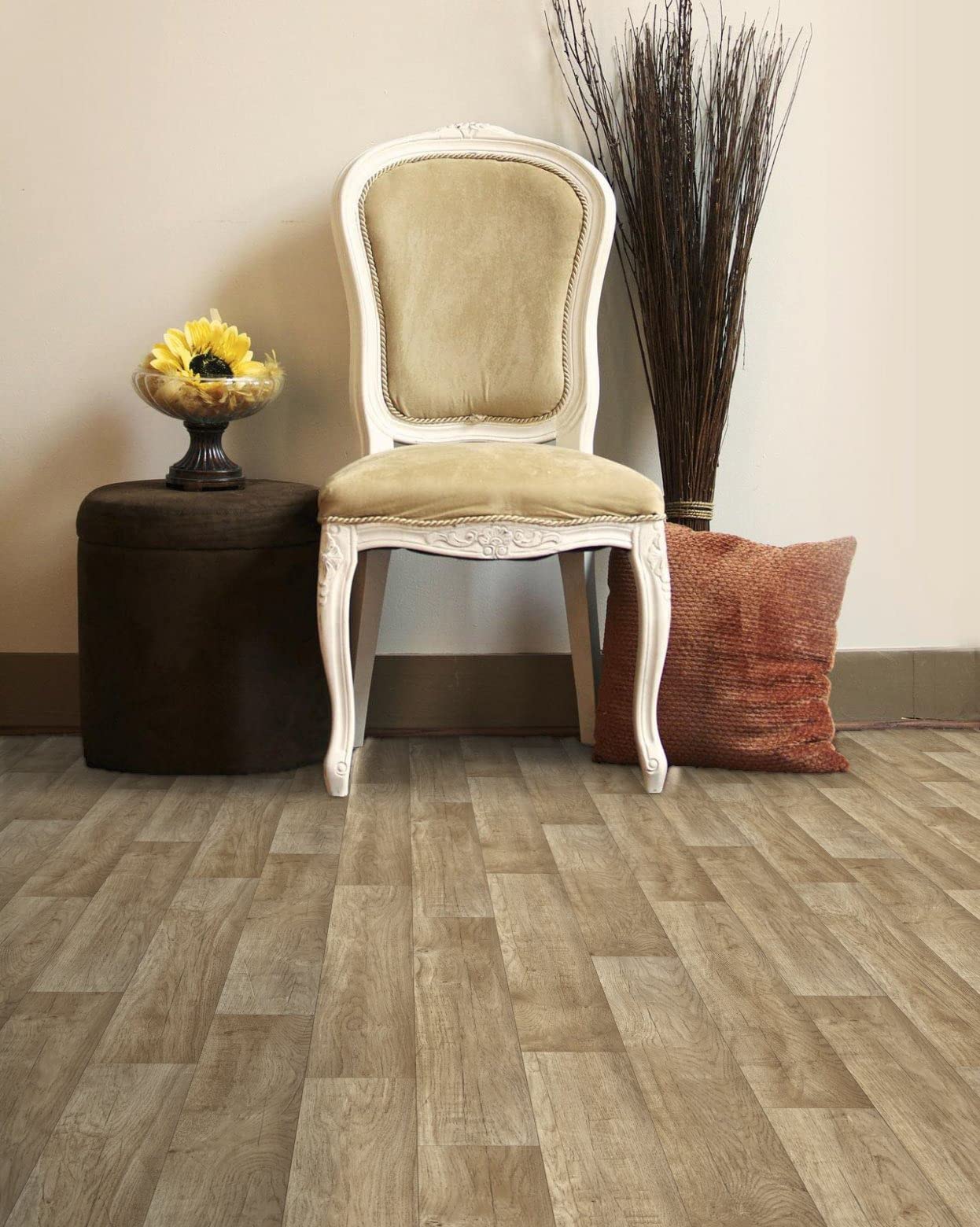 Tadi & Imperio1979 Alfombra Madera Larga para Cocina de Vinilo Antideslizante, para pasillos, salón y Suelo vinílico, TOBOS 02 Roble, 62X450 cm