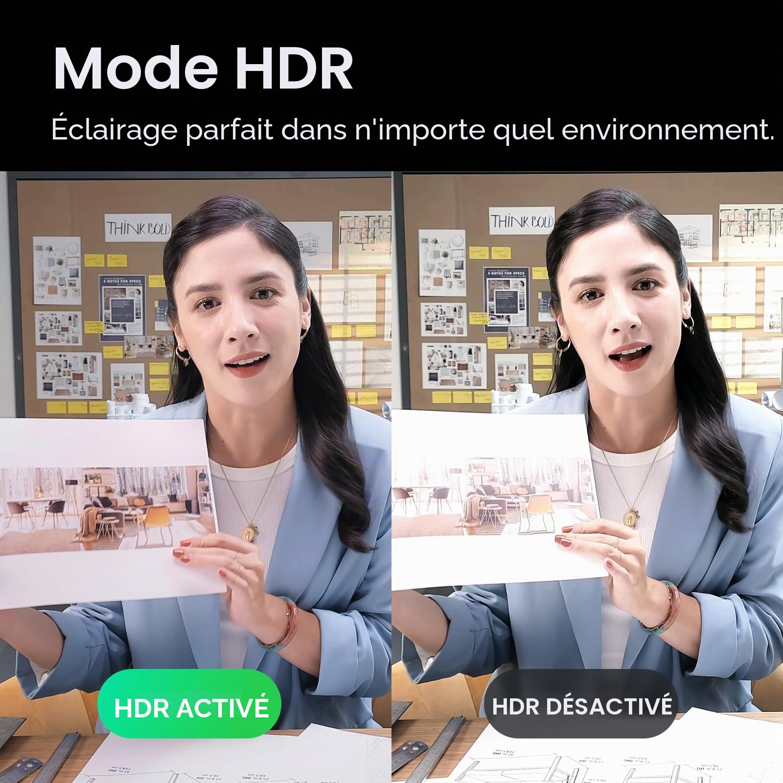 Insta360 Link - Webcam PTZ 4K avec capteur 1/2", suivi de l'IA, contrôle gestuel, HDR, microphones avec réduction du bruit, modes spéciaux, pour ordinateur portable, caméra vidéo pour vidéoconférence,