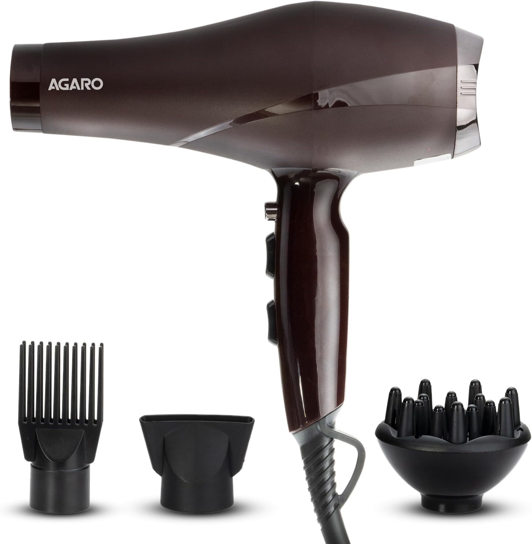 HD-1120 2000W AC Professional Hair Dryer with Comb, Concentrator & Diffuser Nozzles, Hot & Cold Air, 2 Speed & 3 Temperature Settings with Cool Shot, Hair Dryer & Blower for Men & Women