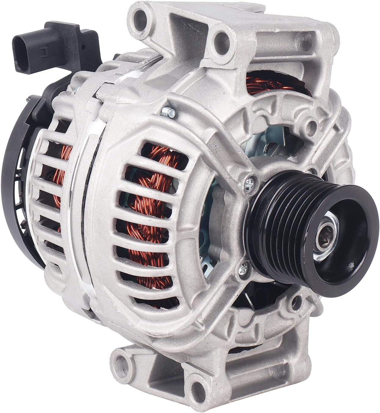 Autoround 0124525054 Alternator fit for Mercedes-Benz C300 2008-2009/ E350 2010-2011/ C250 10-11/ C230 06-09/ C280/ CLK350/ SLK280/ SLK300/ SLK350, V6 2.5L 3.0L 3.5L, 12V 150Amp CW 6-Groove Pulley