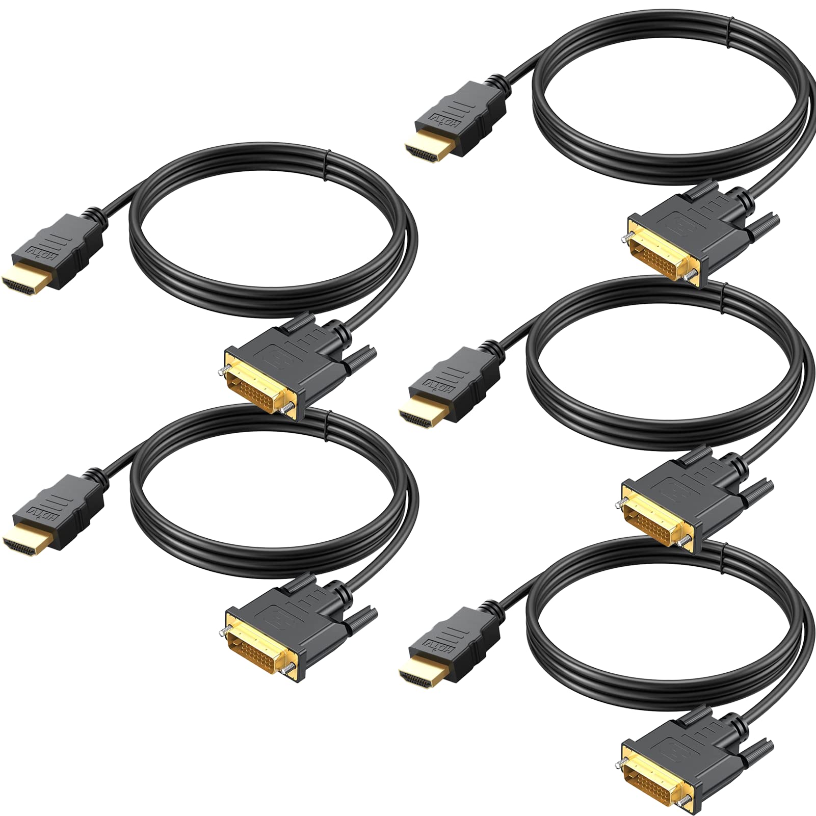 Bolwins J16C HDMI To DVI Cable 5m – Gold-Plated, 1080p Full HD, Universal Fit