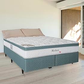 Colchão King Molas Ensacadas Meditare 193x203x29 Herval Branco/Verde