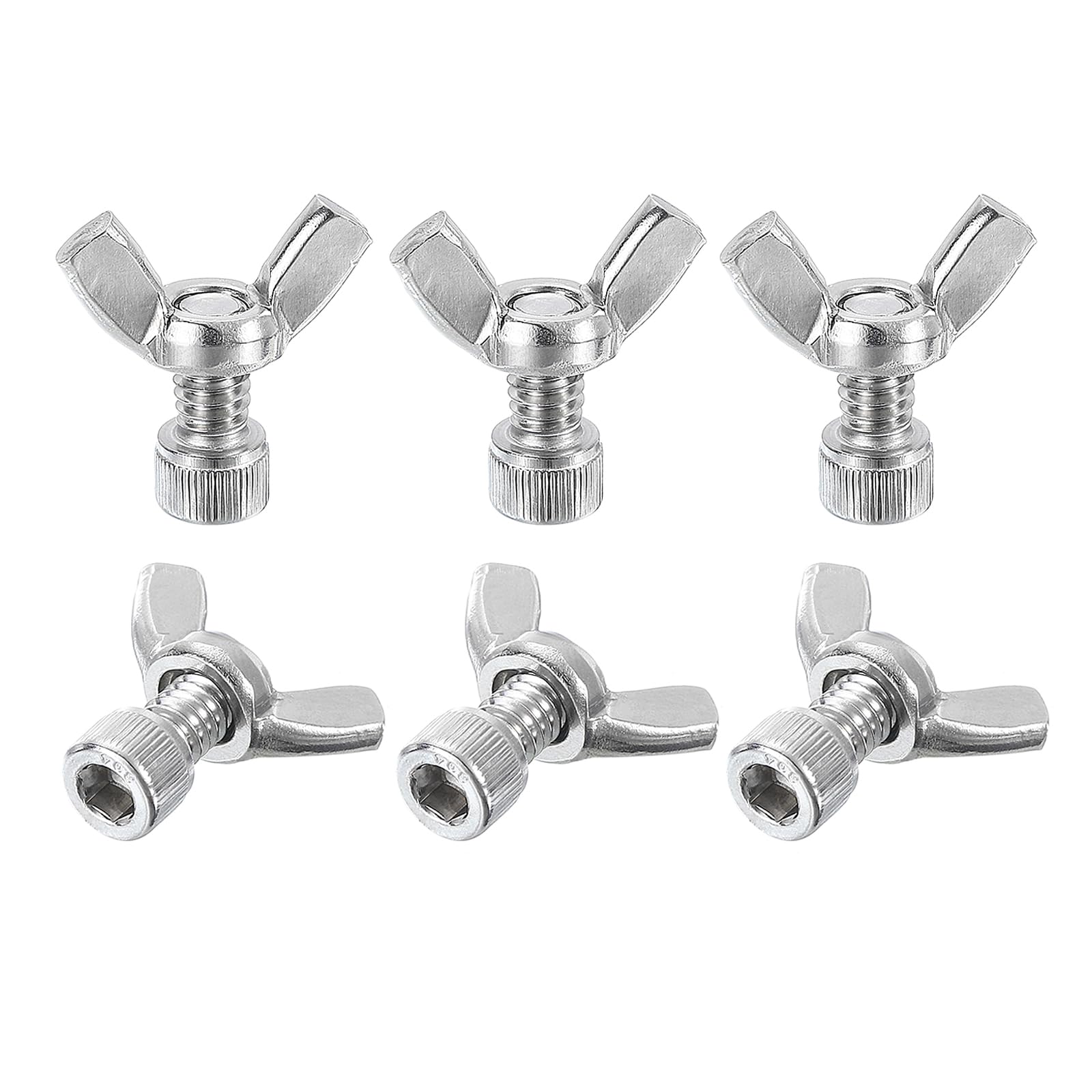 PATIKIL 1/2" Bat Pins, 6 Sets 304 Stainless Steel Pottery Pins Fits Any Standard Throwing Wheel Head Ceramic Bat