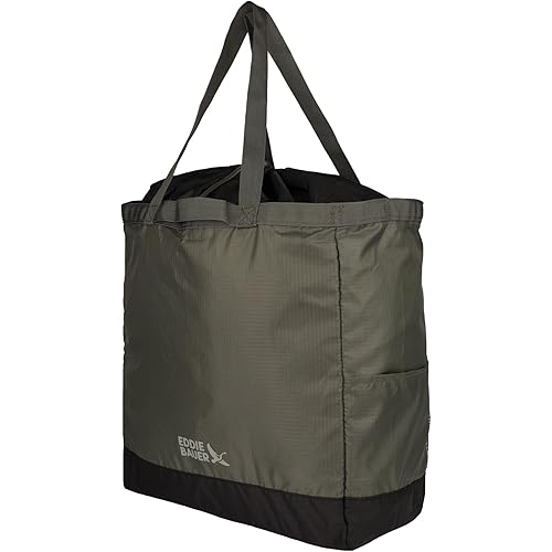 Eddie Bauer Stowaway Packable Tote Bag | Lightweight | Compact | Cinch Closure | Ripstop Nylon | 25l Capacity
