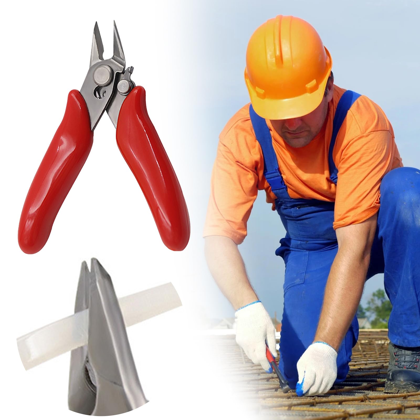 Pinze per Taglierine di Precisione, Tronchesino Modellismo per Filo Rame 0-1.2 mm, Pinza Elettricista Spellafili Tagliafili Multifunzionale