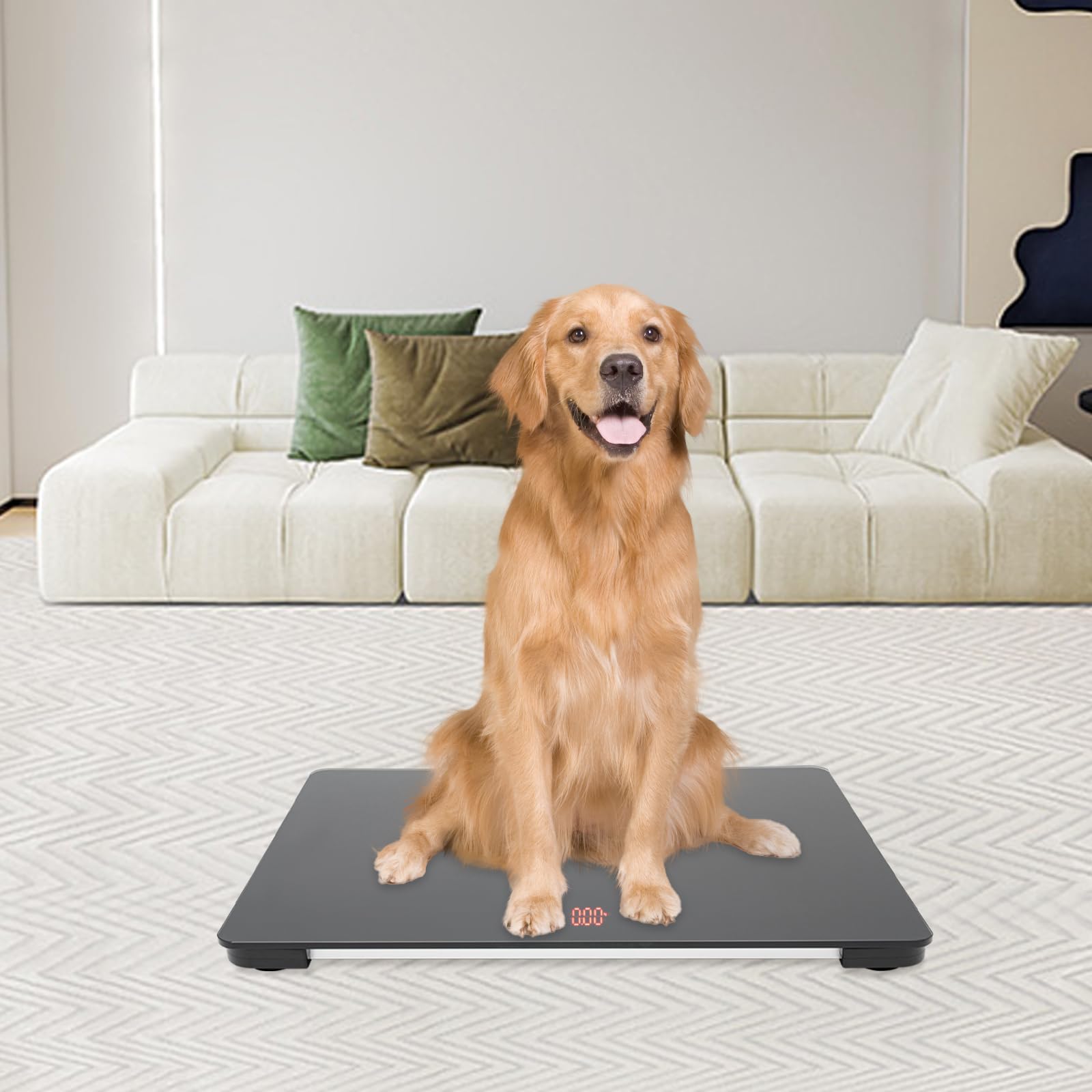 Báscula Para Perros Con Pantalla LCD Separada, Báscula Digital De 660 Libras, Báscula Veterinaria Para Ganado De Plataforma Grande, Báscula Para Mascotas, 39 Cm De Largo X 30 Cm De Ancho