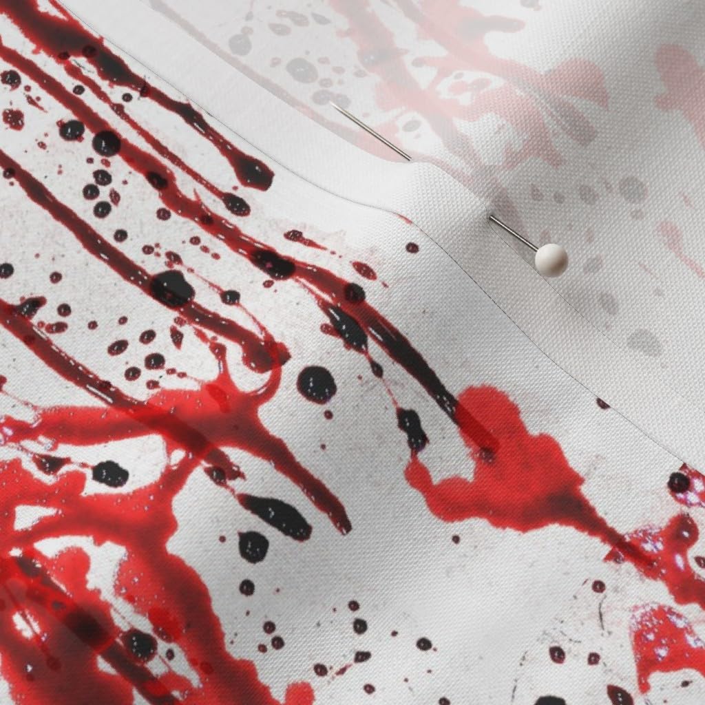 Spoonflower Fabric - Smaller Blood Splatter Hands Horror Halloween Scary Printed on Petal Signature Cotton Fabric by The Yard - Sewing Quilting Apparel Crafts Decor