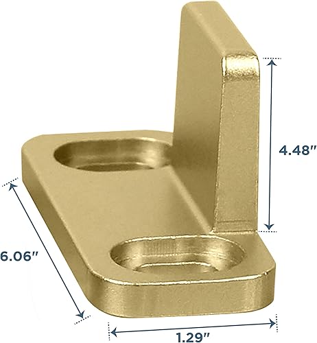 Miniatura 3 de National Hardware N700-113 - Guía de suelo doble para puerta corrediza interior de granero, 1 34 pulgadas, oro cepillado (paquete de 2)