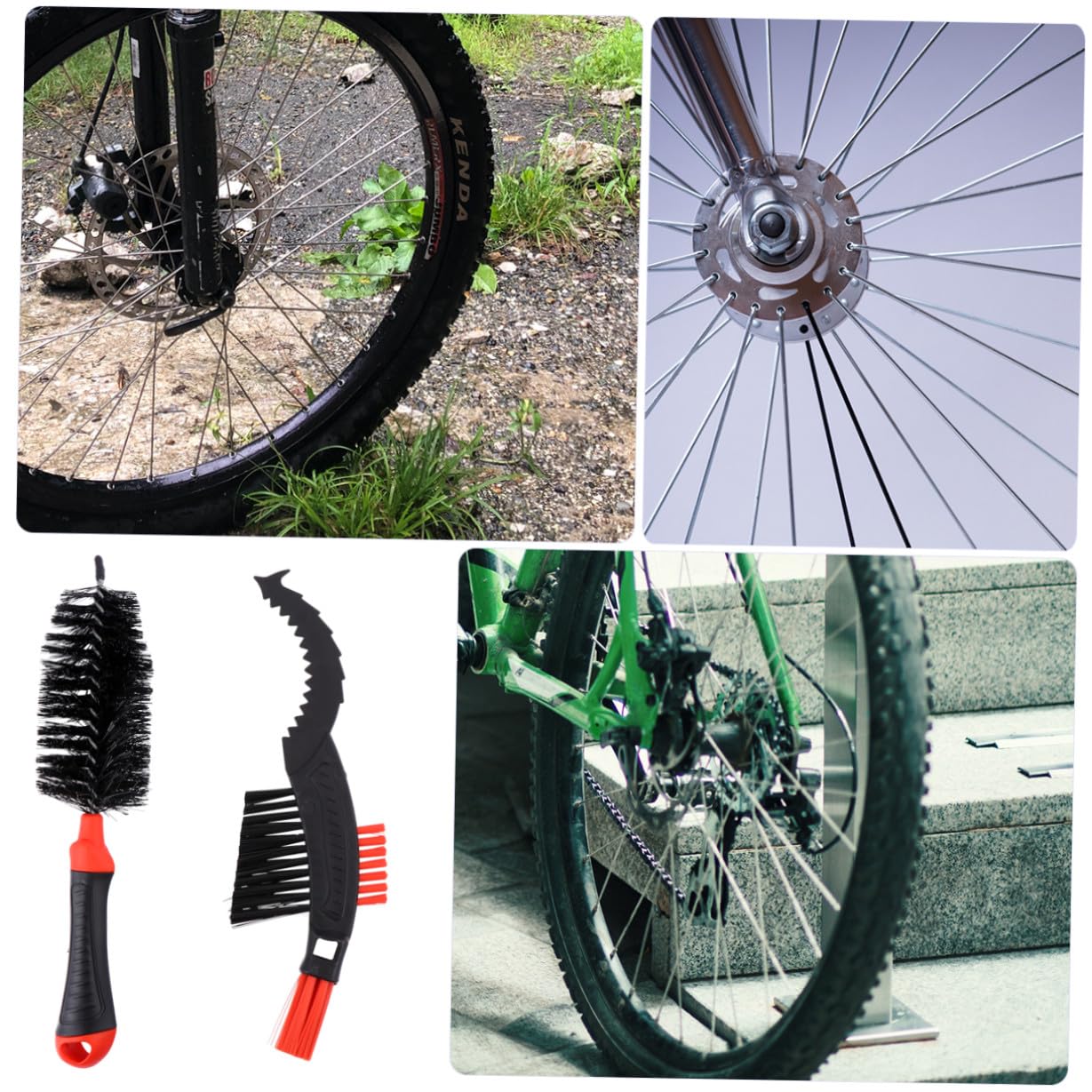 Toyvian 3 set Set Di Spazzole Per Pneumatici Spazzola Per Catena Di Bicicletta Pulitore Per Catena Di Bicicletta Spazzola Per La Pulizia Della Di 2 pezzi*3