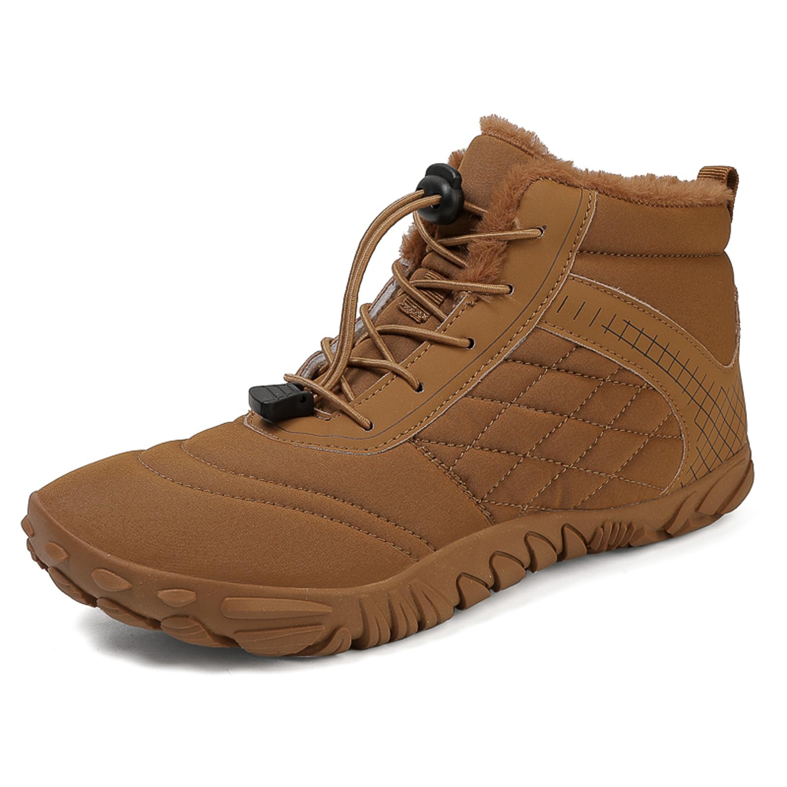 Mens Womens Barefoot Boots Snow Boots Wide Toe Box Zero Drop Barefoot Winter Shoes for Hiking Vindra Flex