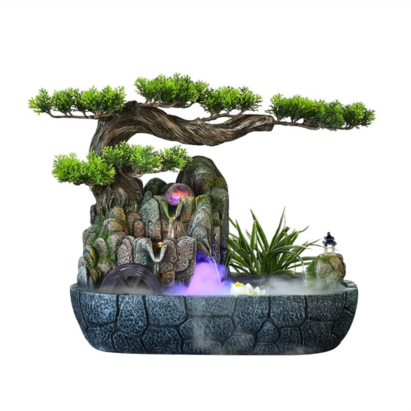 Fontaine à eau de bureau contre l'anxiété, cascade déco pour intérieur zen