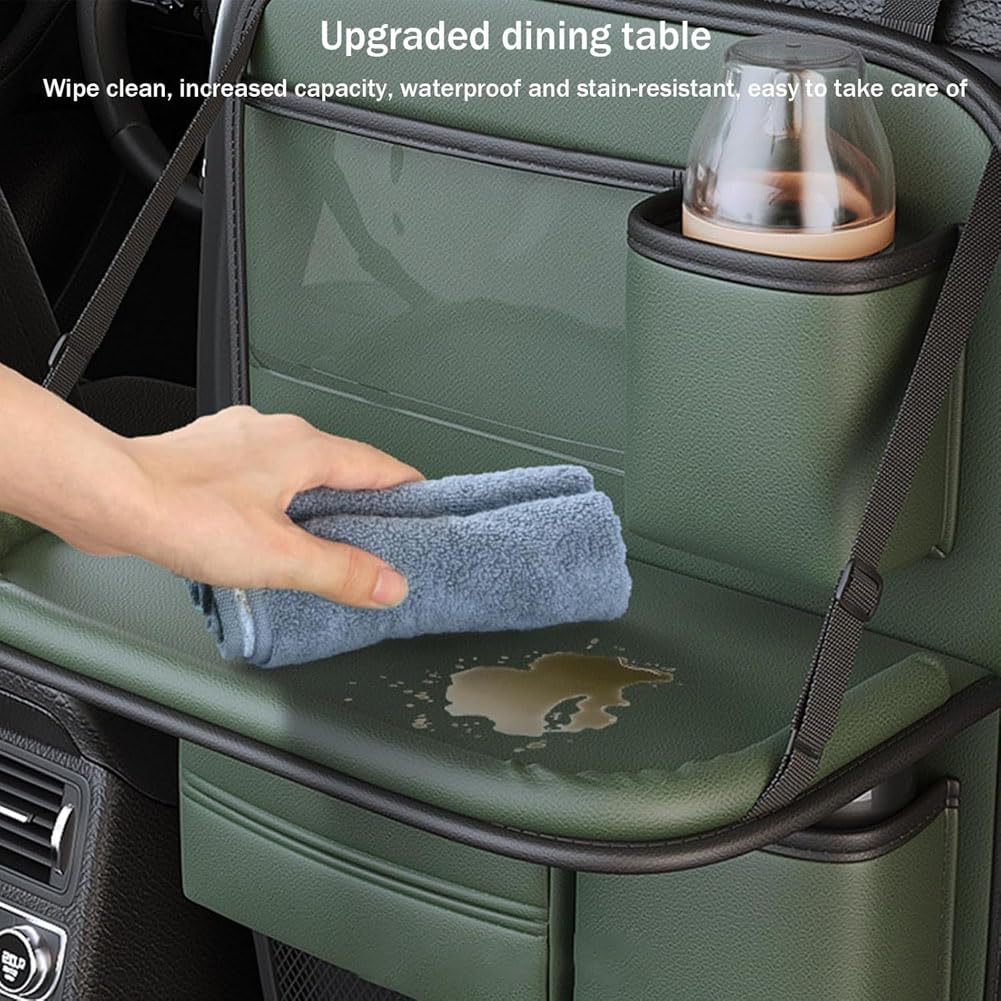 Organizador Asiento Trasero Coche para Nissan Xterra N50 WD22 2.Gen / 1.Gen WD22 2000-2015, Cuero Organizadores con Bandeja Mesa Plegable, Coche Protector Respaldo,Small-Black