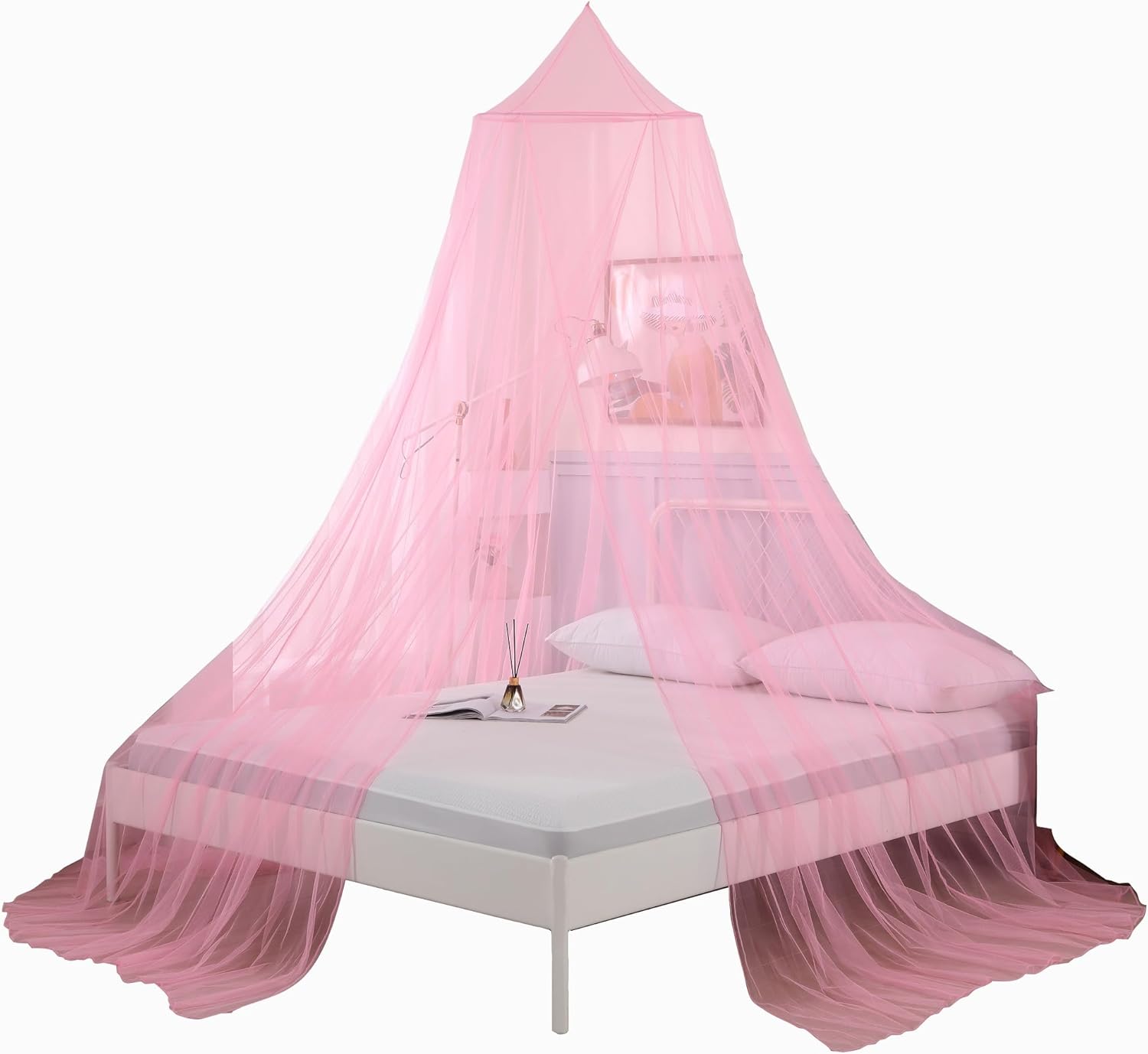 OctoRose Round Hoop Bed Canopy Mosquito Netting | Fits Bed| Hanging Princess Canopy Crown Bed Curtain Drapes (Hoop-Camo-Green)