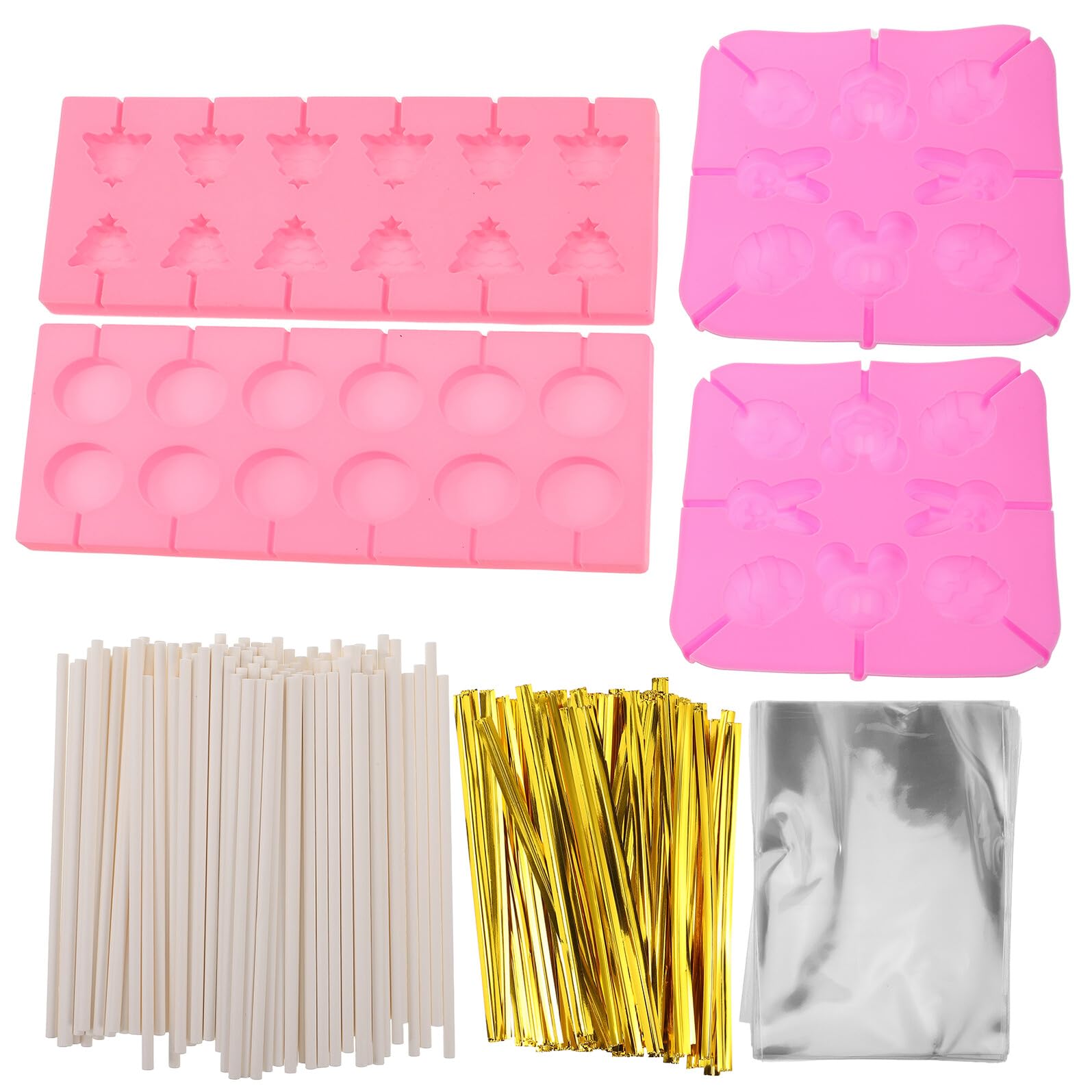 Stampi Natalizi in Silicone per Lecca Lecca, Set da 7 Pezzi