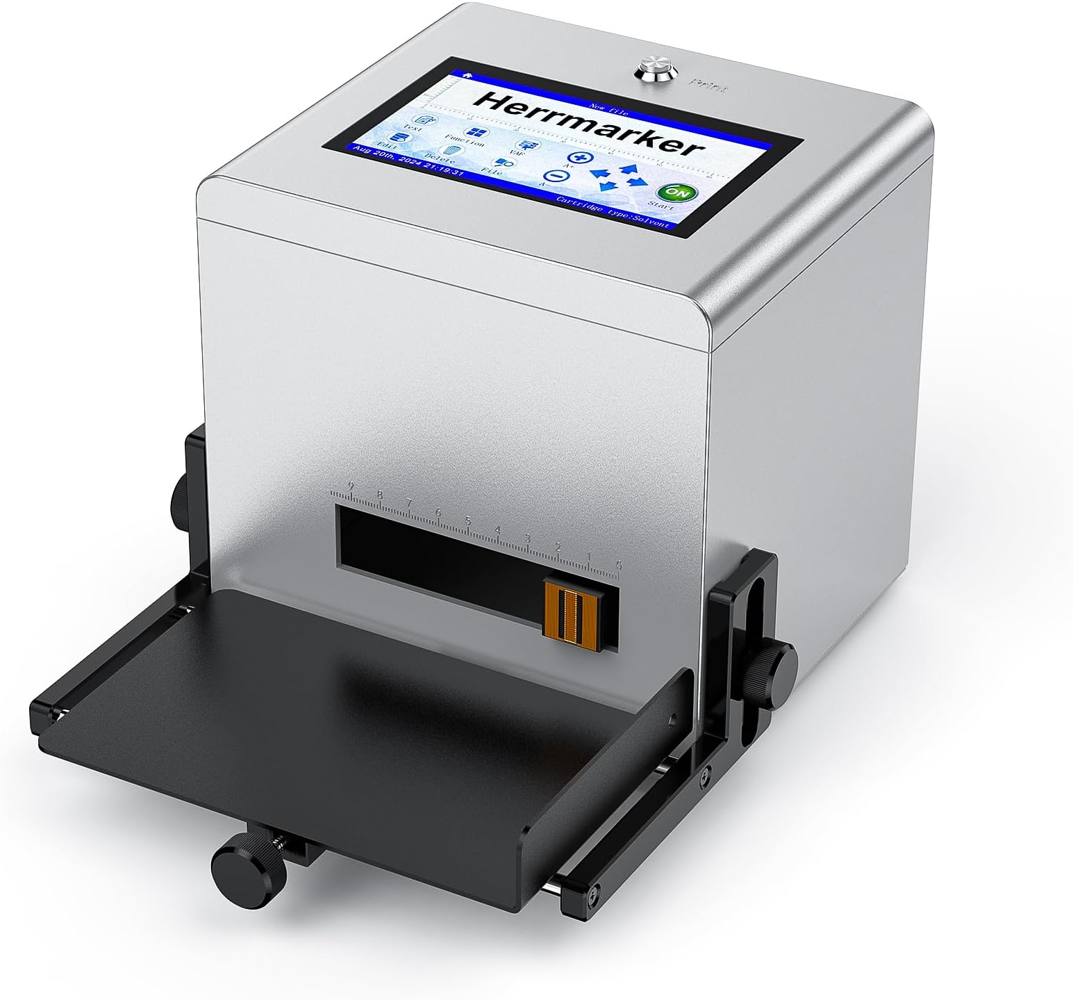 Inkjet Coding Machine with 5" Touch Screen Batch Code Printer with 42ml Quick-drying Ink Cartridge Inkjet Coder for Barcode/QR Code/Batch Lot Number/Picture Date Printer for Various Materials