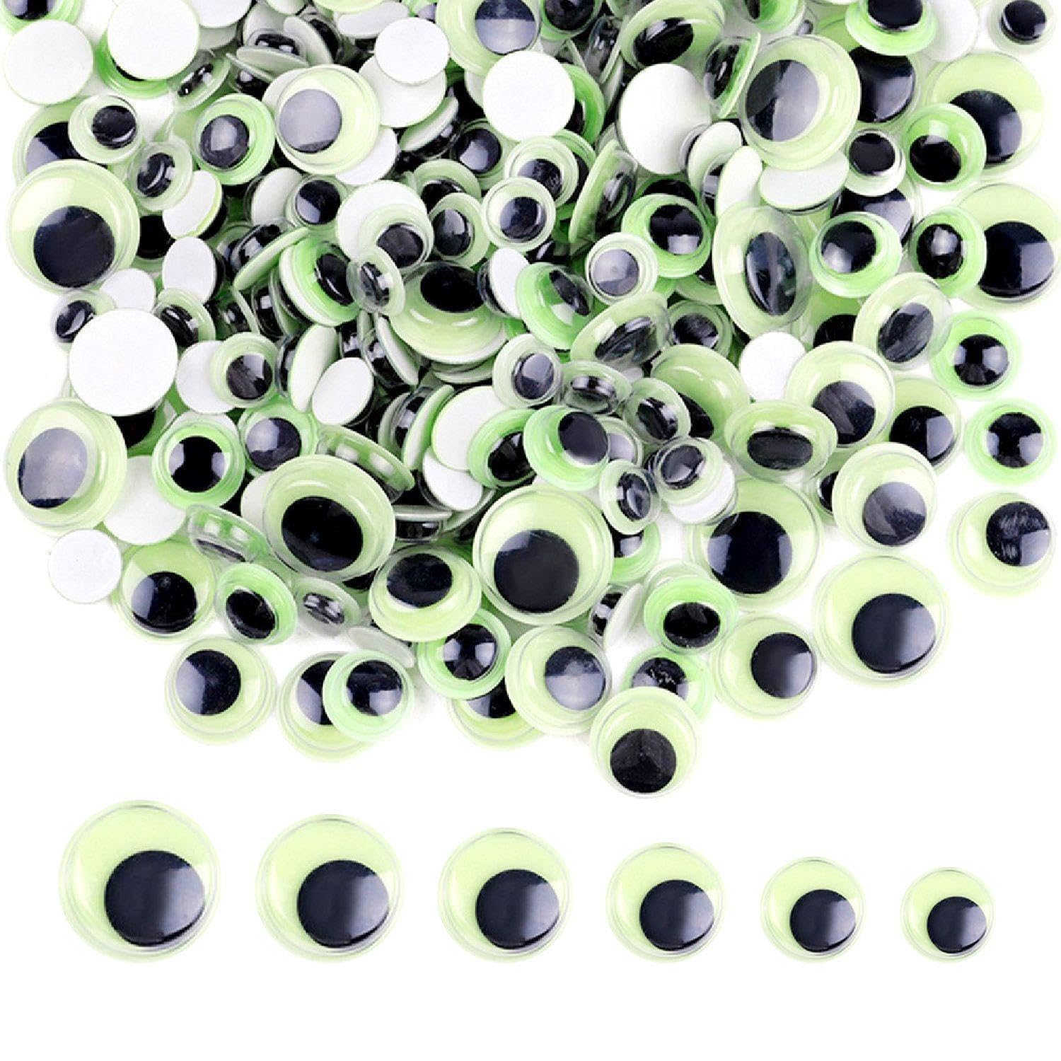 600 Luminous Fake Eye Stickers, Creative Stickers, Decorative Stickers, Plastic Round Glasses Stickers, DIY Handicraft Accessories