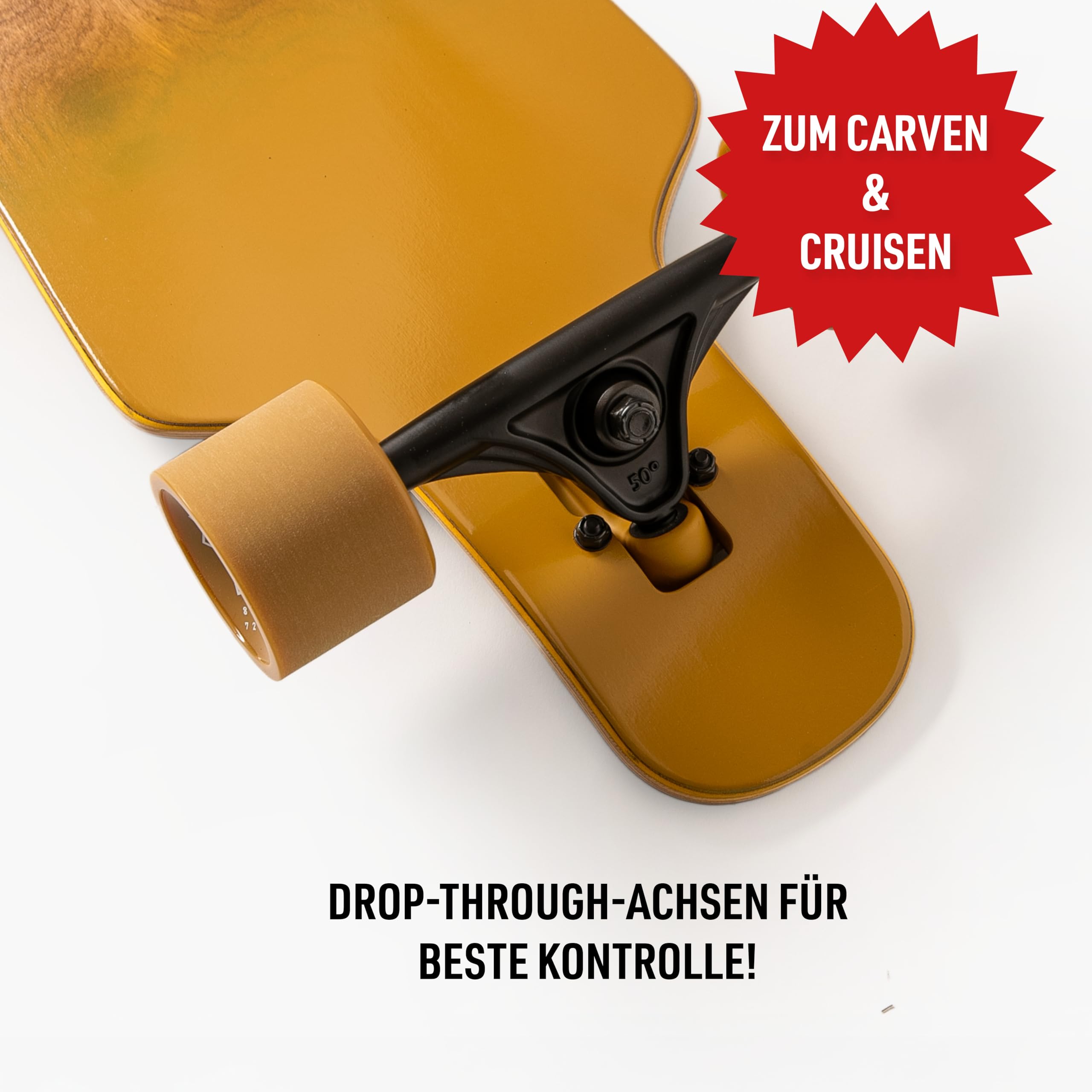 TITUS Longboard – Komplettboard – Longboard Erwachsene, Jugendliche & Kinder, für Einsteiger & Fortgeschrittene