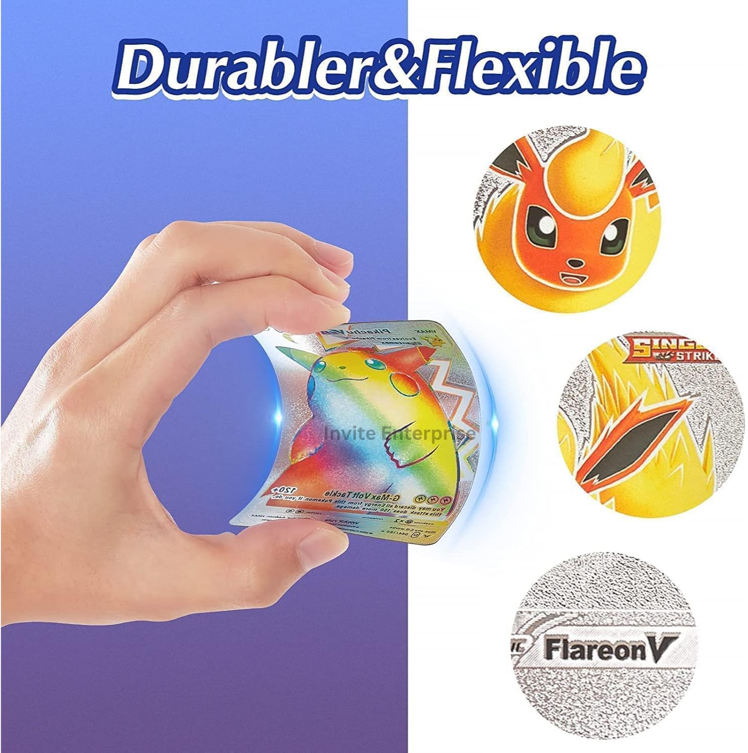 Alokik Enterprise Assorted 55 PCS Rare Rainbow Foil Cards Deck Box