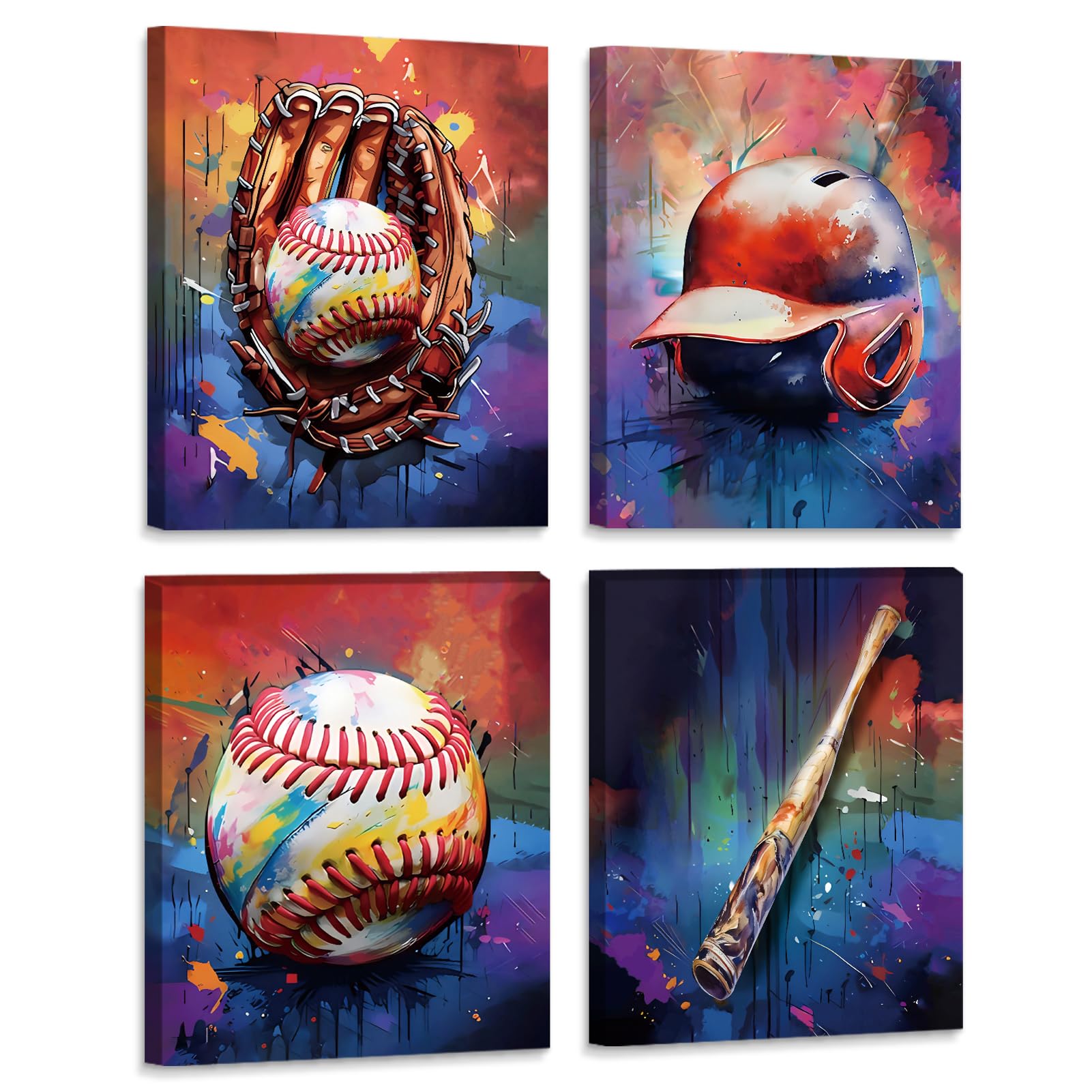 AIOCDIT Framed Graffiti Canvas Set
