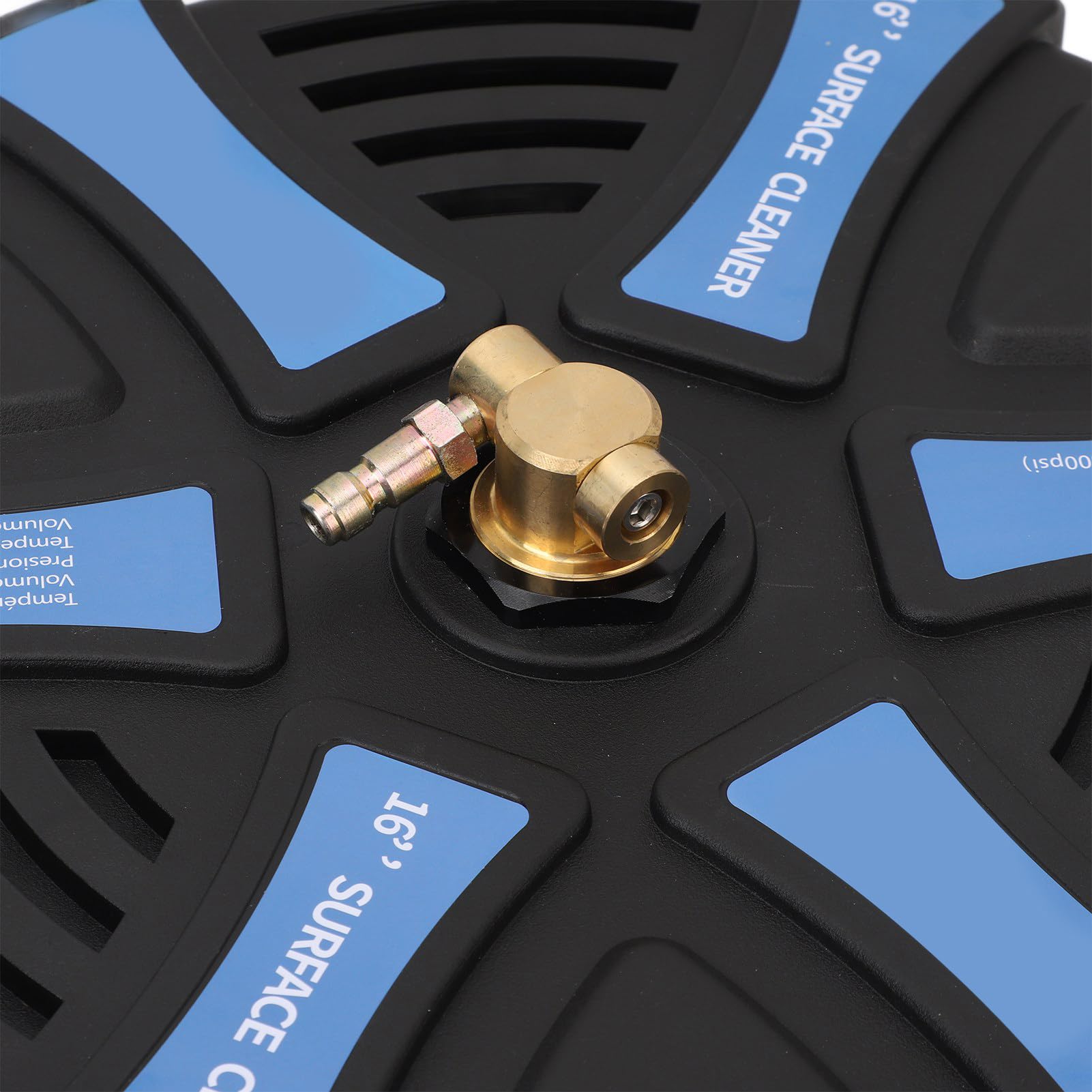 Emoshayoga Limpiador de Superficies Duradero con Lavadora a Presión de 16 Pulgadas con Diseño de Conexión Rápida para una Limpieza Eficiente - Adecuado para Entradas de Acceso, Patios - ABS, Latón,
