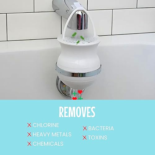 Miniatura 3 de Filtro de Baño Tubo 2.0 - El Filtro de Agua de Baño Original de 8 Etapas para Grifo de Tina - Elimina el 99% del Cloro y Contaminantes - Sin BPA -