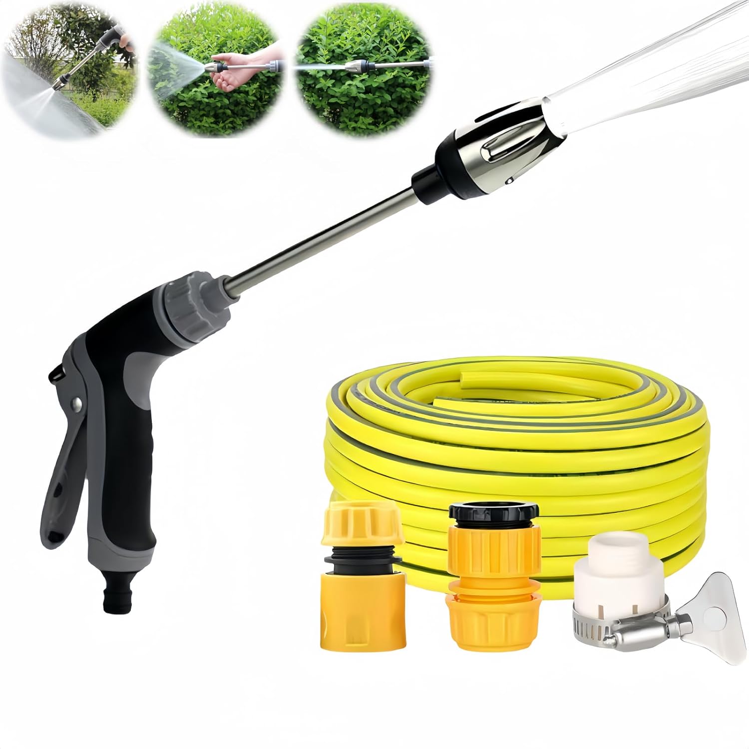 Turbowasher Per Giardino - Pulizia Ad Alta Pressione Con Tubo Da Giardino, Include Connettori
