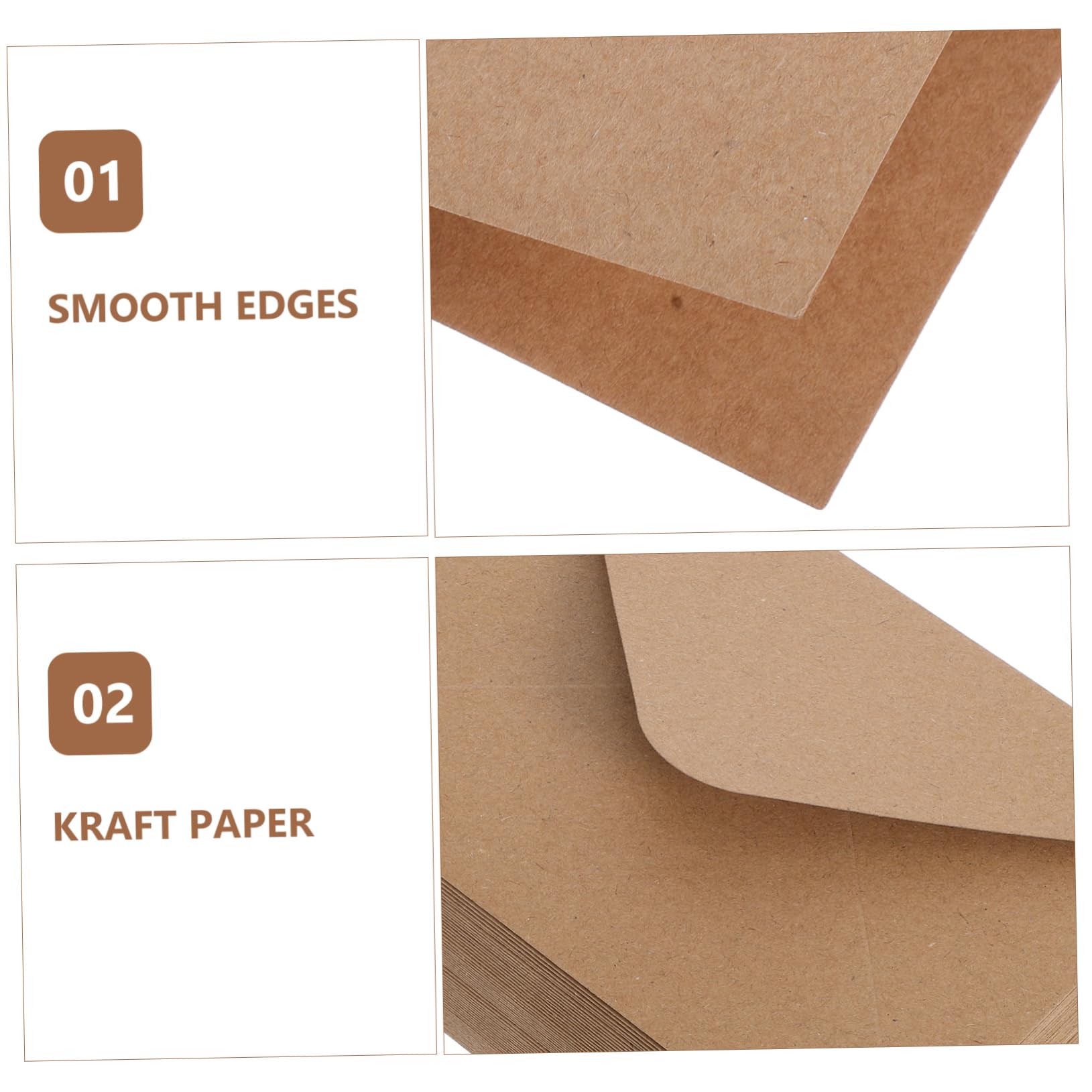 120 Stück Kraftpapier Karten Umschläge mit Quadratischen Umschlägen Vintage Hochzeitspostkarten für Hochzeitseinladungen und Feiertagsgrüße in Klassischem Khaki