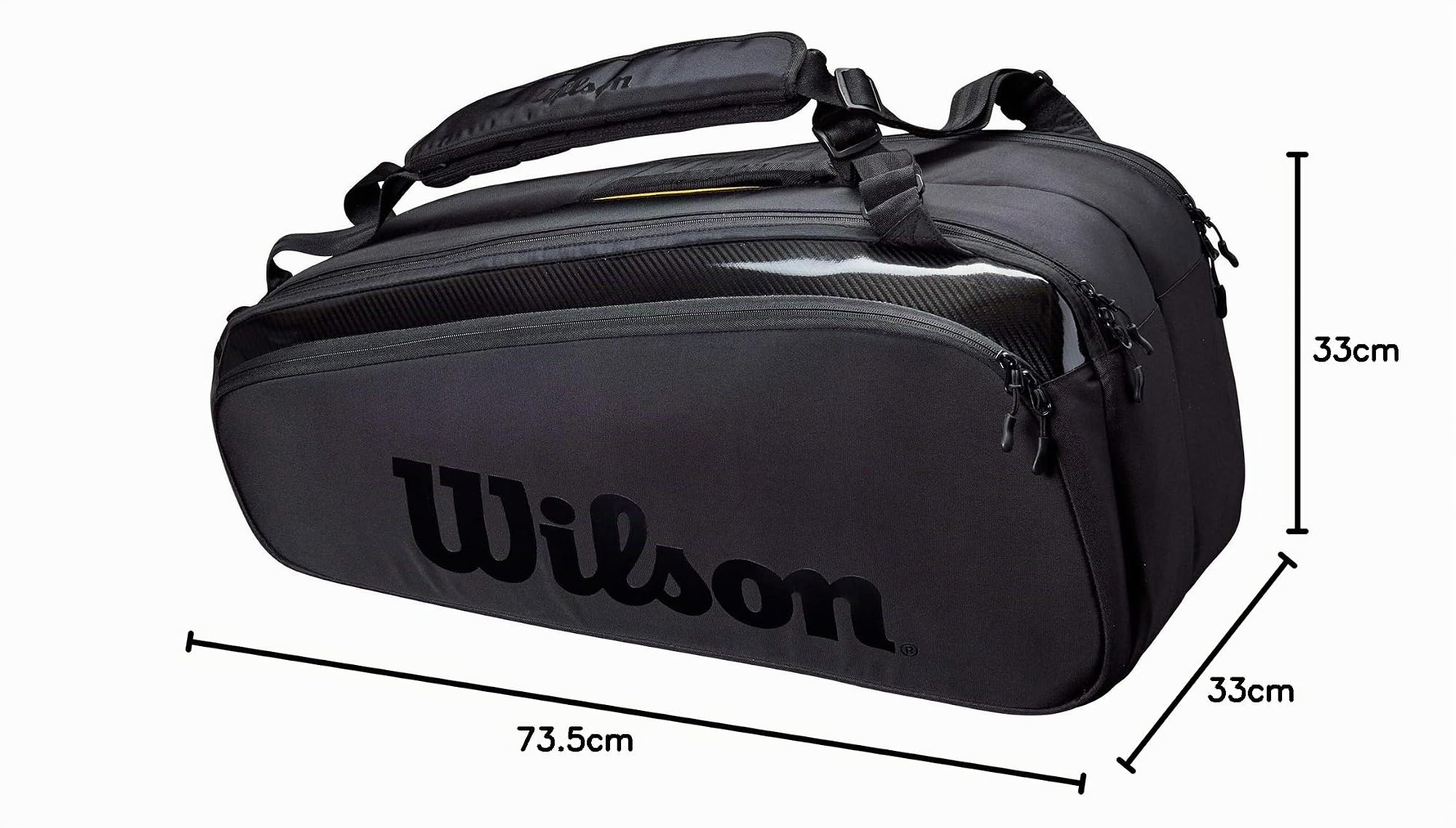 Wilson Super Tour 9 PK PRO Staff Black, Borsa Unisex-Adulto, Nero, No Size