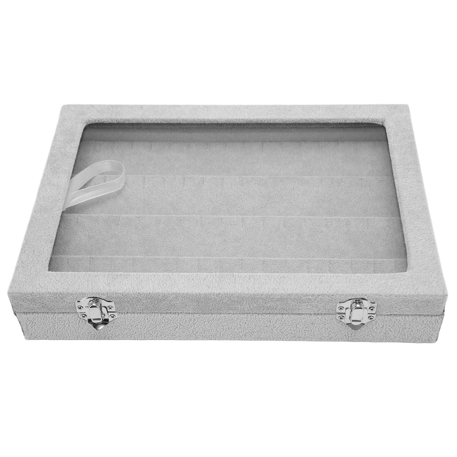 Agatige Vetrina per Spille Antipolvere, Coperchio Vetro Trasparente Shadow Box Frame Porta Medaglie Spille Spille Espositore Porta Spille per Distintivi in Velluto Hard Rock Distintivi(Medio